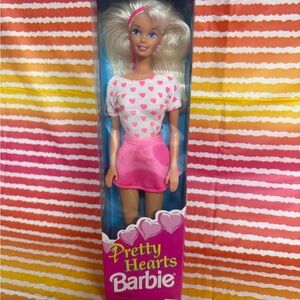 Barbie Pretty Hearts Doll in Pink and White